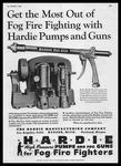 1946 Hardie High Pressure Pumps Fire Fighting Fog Guns Hudson Michigan Print Ad. Fixed Price $24.95.