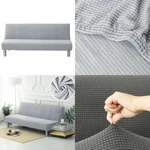 Us Stretch Solid Color Futon Slipcover Full Queen Size Armless Sofa Bed. Fixed Price $21.99.