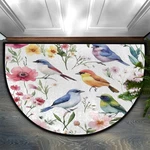 Peaom Spring Bird Flower Half Round Mat Indoor Entrance Pile Non Slip. Fixed Price $55.73.
