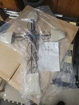 50 Inch Tall 20 Wide Black Garden Metal Stake Cross Nib. Fixed Price $20.00.