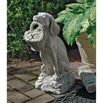 Design Toscano Mans Best Friend Dog Basket Outdoor Garden Statue 8 Inches Wide. Fixed Price $215.69.