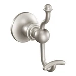 Moen Vale Double Robe Hook In Spot Resist Brushed Nickel DN4403BN. Fixed Price $12.49.