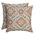 Arden Outdoor Throw Pillow Set Square 16X16 Medallion Uv Water Resistant 2PK. Fixed Price $30.86.