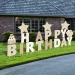 Jetec 18 Pieces Happy Birthday Yard Signs With Stakes, 16 Inches Out.... Fixed Price $83.99.