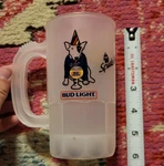 Vtg Spuds Mackenzie Dog Plastic Beer Mug Budweiser 1986 Beach Umbrella Novelty. Fixed Price $9.65.