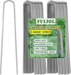 8 Gauge Landscape Staples, Fuijol 15 25 50 100 Pack 12INCH, Silver. Fixed Price $21.89.