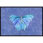 Carolines Treasures 8855MAT Butterfly On Slate Blue Indoor Outdoor Doormat.... Fixed Price $29.23.