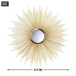 Golden Sun Rays Beveled Mirror 32" Inches Round ** Nib. Fixed Price $79.00.