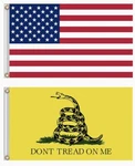 Shmbada 2 Pack American And Tread Flag, Brass Grommets 3 X 5. Fixed Price $14.00.