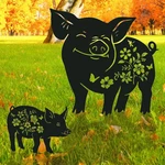 Black Pig Metal Garden Stakes 2PCS Decorative Yard Art Statues For Outdoors. Fixed Price $23.97.