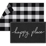 Pcs 30'' X 18'' Doormat 43'' 27.5'' Black And White Layered Rug For Front.... Fixed Price $41.47.