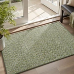 Montvoo Indoor Entrance Doormat, Absorbent Durable 17''X30'', Green. Fixed Price $42.99.