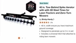 New Brinly-hardy 40 In. Tow-behind Spike Aerator 3D Steel Tines **free Shipping*. Fixed Price $135.00.