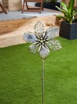 Small Flower Garden Stake - 28 33/4" High Iron. Fixed Price $37.95.