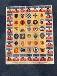 Vintage 1955-56 Amvets "we Remember" Full Stamp Sheet -us Military Divisions Art. Fixed Price $19.99.