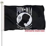Embroidered Pow Mia Flag 3X5 Outdoor Heavy Duty 340D Nylon - Vivid Color. Fixed Price $72.11.