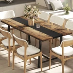 Homcom Dining Table For 8 People 70.9" Long Rectangular Kitchen Brown. Fixed Price $121.99.