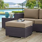 Modway Outdoor Patio Furniture Wicker Rattan Square Ottoman In Espresso Mocha. Fixed Price $206.46.