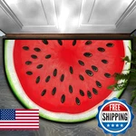 Peaom Fruit Watermelon Half Round Mat Indoor Entrance Low Pile Non Slip Abs. Fixed Price $59.18.