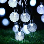 50 Led Solar String Light Outdoor Waterproof Crystal Globe For Garden Yard. Fixed Price $8.99.
