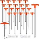 23 Pack Tent Stakes Heavy DUTY,10 Inch Non-rust Metal Pegs Camping Stake.... Fixed Price $25.31.