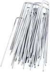 Fasmov 6" Garden Landscape Staple Stakes, U-shape Turf Sod Anchors, Set Of 200. Fixed Price $36.00.