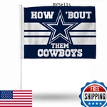 Rico Nfl Dallas Cowboys Double-sided Car Flag 16X19 With Strong Hook Pole. Fixed Price $17.91.