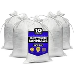 Sand Bags With Ties 14" X 26" (pack Of 10) - For Flooding, Woven Po.... Fixed Price $16.93.