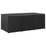 Vidaxl Patio Storage Box Large Poly Rattan Outdoor With Water- Liner. Fixed Price $290.99.