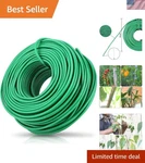 100 Feet Soft For Plants, Green Twist Ties Gardening Supplies .... Fixed Price $27.22.