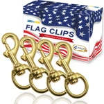 Pission Heavy Duty Brass Swivel Snaps Hook Flag Clips For Rope, Pole 4 Pack. Fixed Price $41.94.