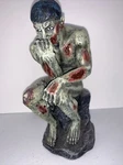 Ptc Pacific Giftware Sitting Skeleton Zombie Thinker Statue Figurine, 8" H,. Fixed Price $28.99.
