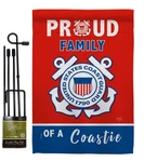 Breeze Decor Proud Family Coastie Garden Flag W/ Stand - Military 13X18.5". Fixed Price $44.42.