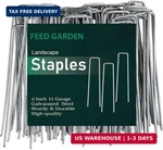 Feed Garden 6 Inch 50 Pack Hot-dip Galvanized Landscape Staples Plant Cover Spik. Fixed Price $12.70.