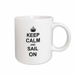 3DROSE Keep Calm And On - Carry Sailing Boat Ship Captain Sailor Gifts. Fixed Price $17.99.