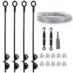 4 Pack 18" Ground Anchors Shed Kit With 1/8" Galvanized Cable & Turnbu.... Fixed Price $39.55.