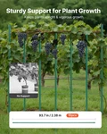 Vevor Garden Stakes, 10 Pack, 93.7 Inch, Plastic Coated Metal Tomato. Fixed Price $82.90.