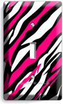 Hot Pink Zebra Stripes Animal Print 1 Gang Light Switch Wall Plate Room Hd Decor. Fixed Price $18.99.