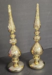 Set Of 2GOLD Led Tabletop Finials 14 Inch Holiday Cor Battery Dazzling Beauty. Fixed Price $50.00.