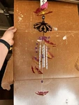 Butterfly Wind Chime Great World 23IN Pink & Orange Hand Crafted New Tags. Fixed Price $9.79.