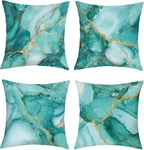 Turquoise Marble Throw Pillow Covers 18X18 Set Of 4 Velvet Cushion Cases. Fixed Price $21.83.