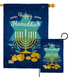 Happy Hanukkah-winter Menorah Lighting Candles Garden Yard Banner House Flag. Fixed Price $15.95.