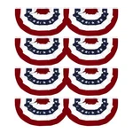 Flaglink 1.5X3FT American Pleated Fan Us Patriotic Half - Uv Resistant. Fixed Price $51.71.