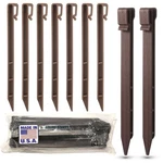Usa Made - (10 Pack) Brown 10" Inch Heavy Duty Plastic Landscape Edging Stake.... Fixed Price $22.51.