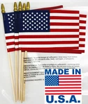 Giftexpress Pack Of 24 Made Usa 12X18 Inch Stick Flags With Spear Tip Hand. Fixed Price $93.03.