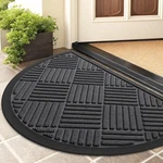 Smiry Half Circle Front Mat: Heavy-duty Rubber, Non-slip, Outdoor/indoor. Fixed Price $28.48.