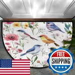 Peaom Spring Bird Flower Half Round Mat Indoor Entrance Pile Non Slip. Fixed Price $49.07.