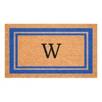 Calloway Mills Blue Border 24X36 Monogram Doormat Letter Coir Vinyl Back. Fixed Price $57.71.
