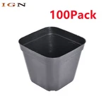 100PCS Plastic Seedling Pots 4" Square Nursery Seeds Starting Plants Cuttings. Fixed Price $19.83.