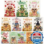 Yovoyoa Golden Retriever Seasonal Garden Flags Set Of 12 Welcome. Fixed Price $30.94.